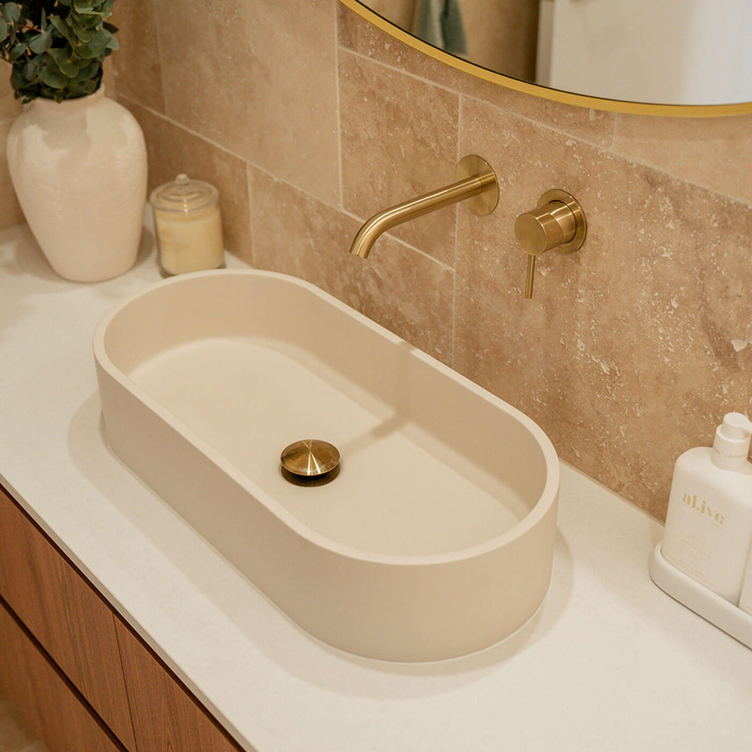 Alba Pill Concrete Above Counter Basin 600x280mm