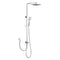 Alice Square Dual Hose Variable Water Inlet Twin Shower Rail