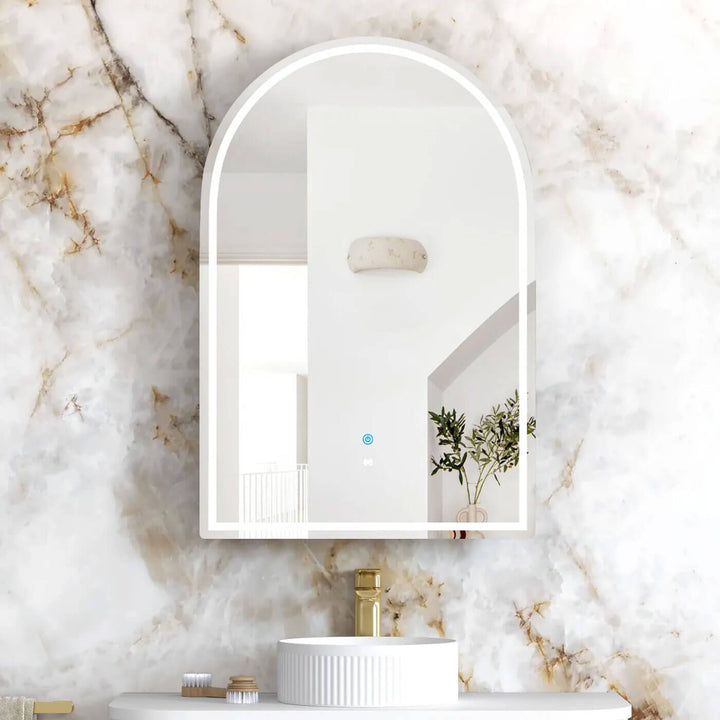 Archie LED Mirror Shaving Cabinet Arched 900x600mm