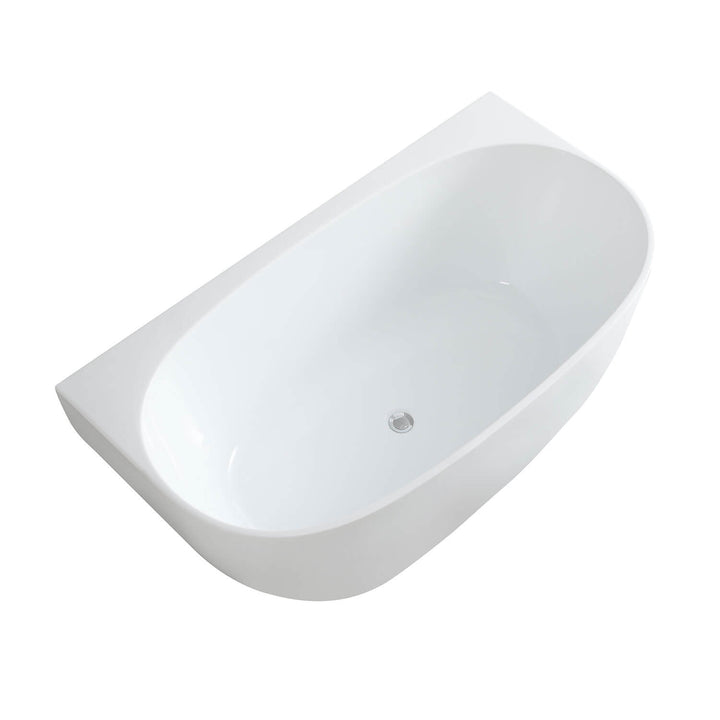 Atlantic Curved Back to Wall Bathtub