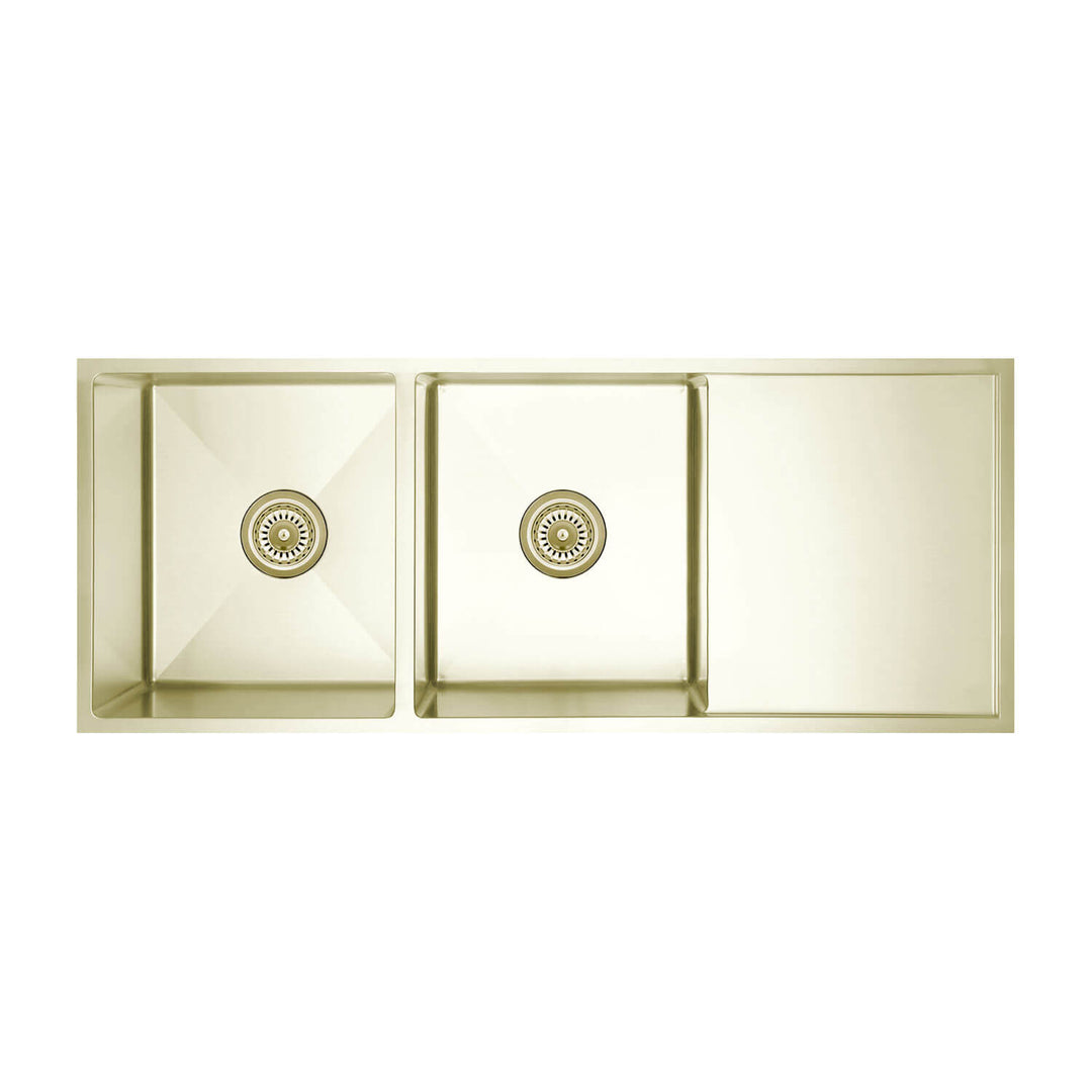 Atlas Double Bowl Stainless Steel Drainer Sink 1114x450x250mm