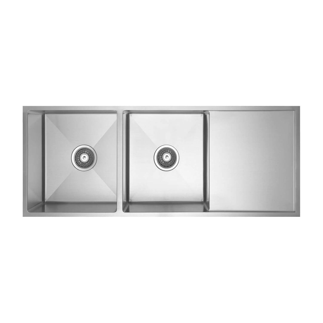 Atlas Double Bowl Stainless Steel Drainer Sink 1114x450x250mm