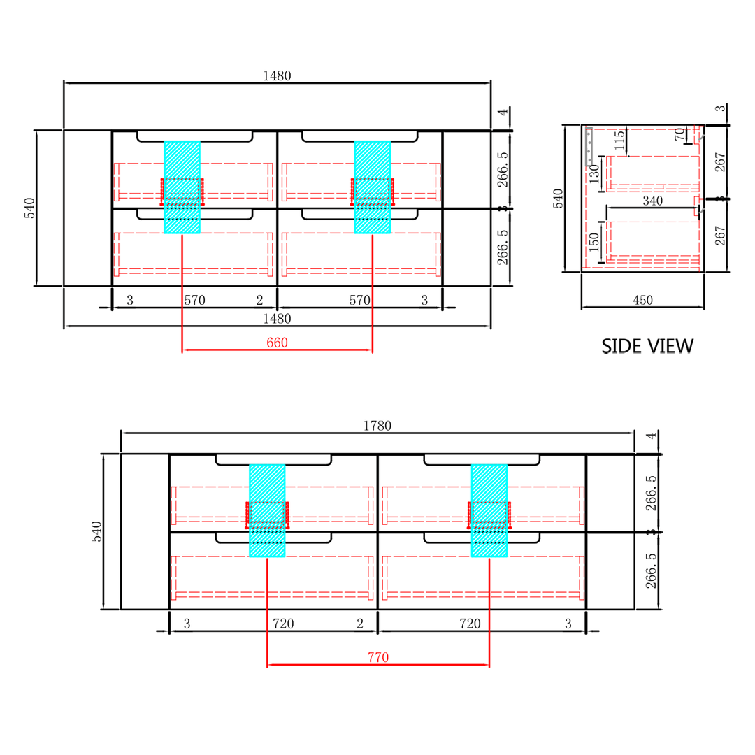 Briony Curved Timber Grain Wall Hung Vanity