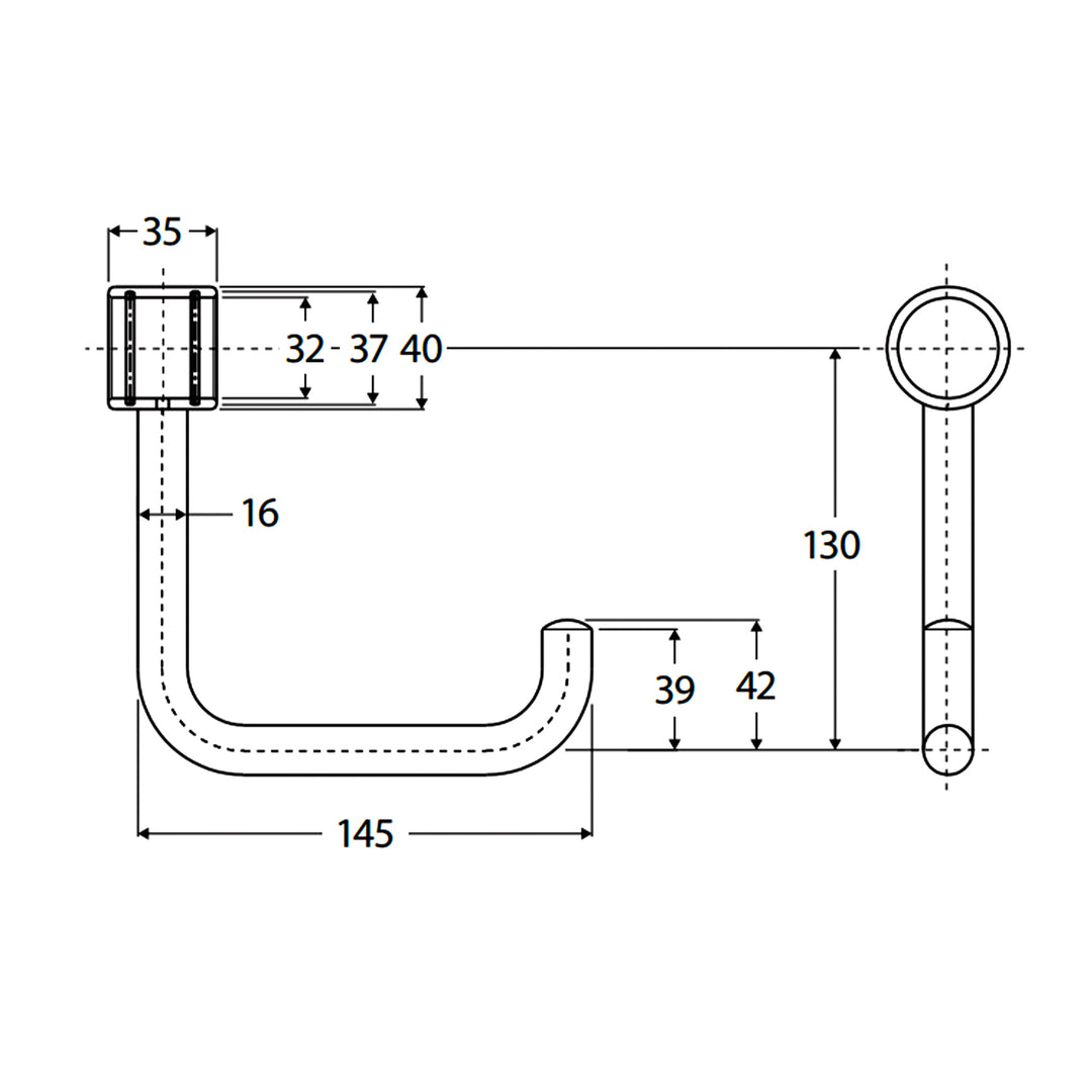 Care Toilet Roll Holder for Grab Rails