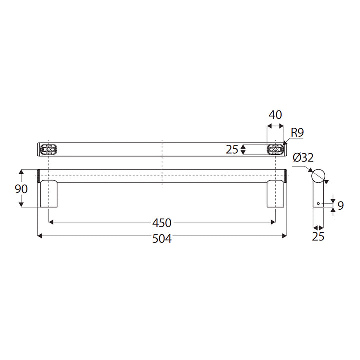 Care Slimline Grab Rail