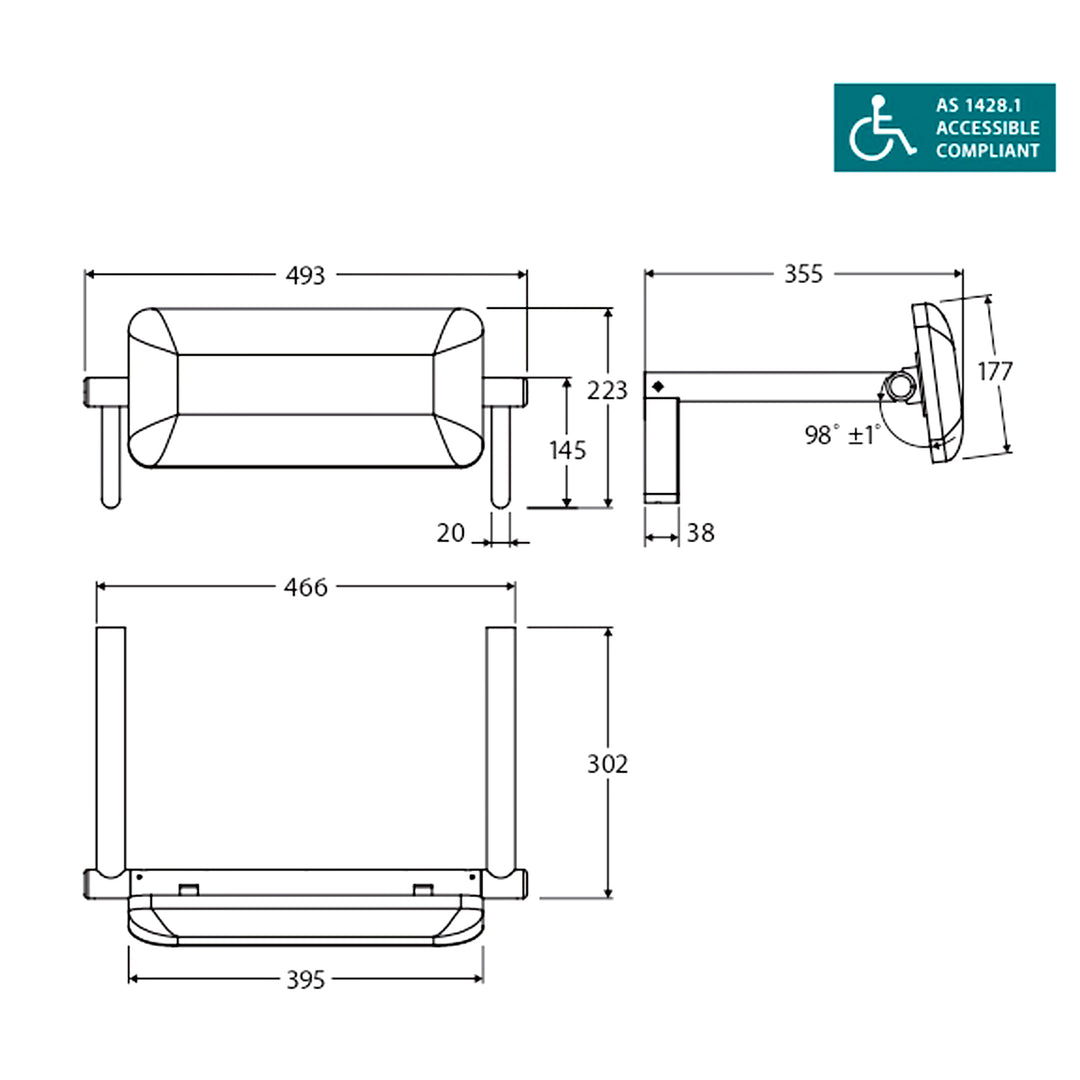 Care Stainless Steel Back Rest