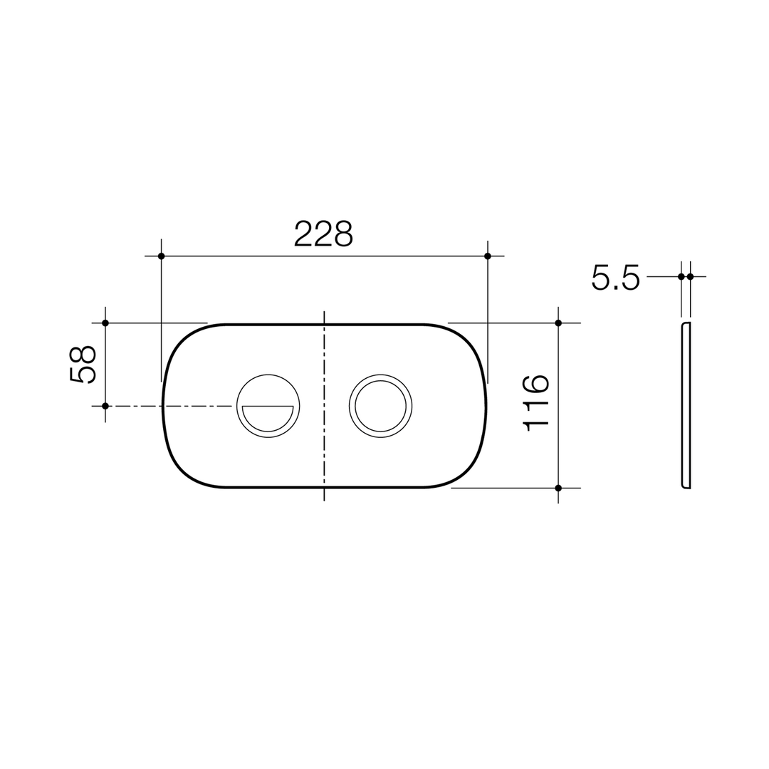 Contura II Invisi In Wall Flush Button
