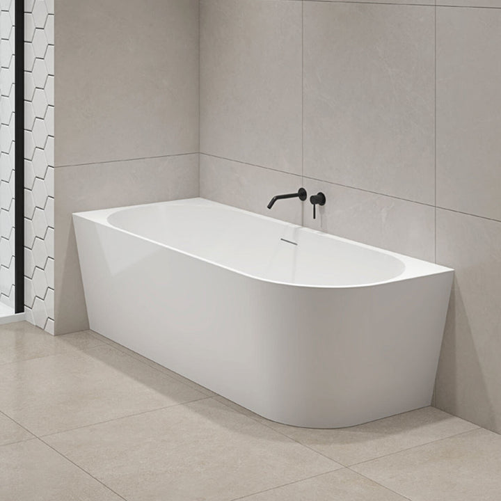 Eco Corner Overflow Bathtub Gloss White