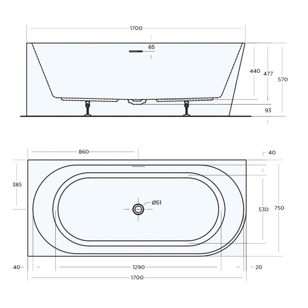 Eco Corner Overflow Bathtub Gloss White