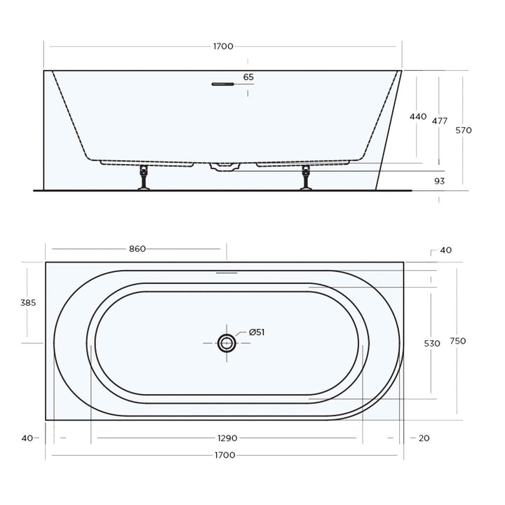 Eco Corner Overflow Bathtub Gloss White