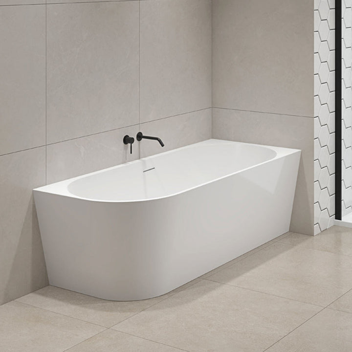 Eco Corner Overflow Bathtub Gloss White