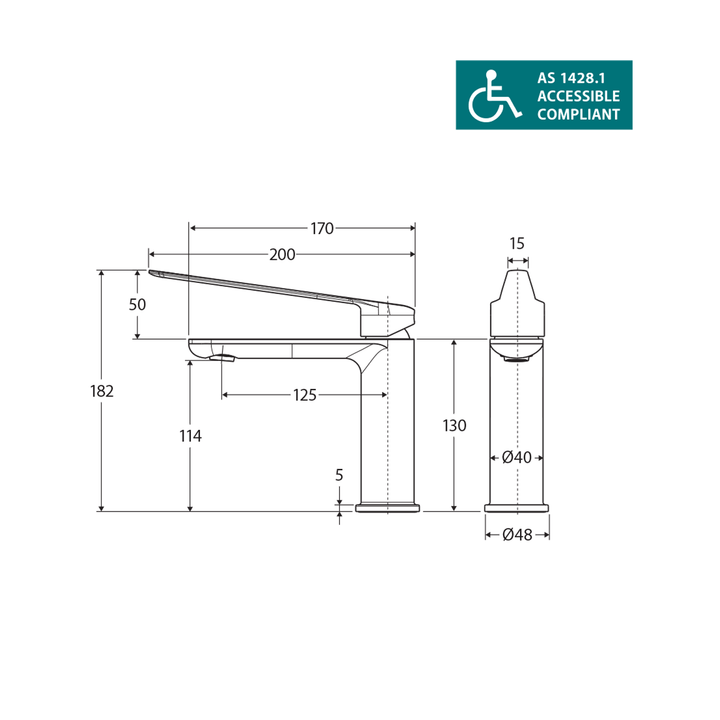 Empire Slim Care Cold Start Short Basin Mixer