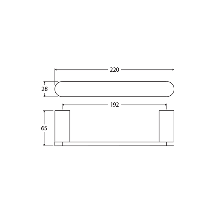 Empire Slim Hand Towel Rail 220mm