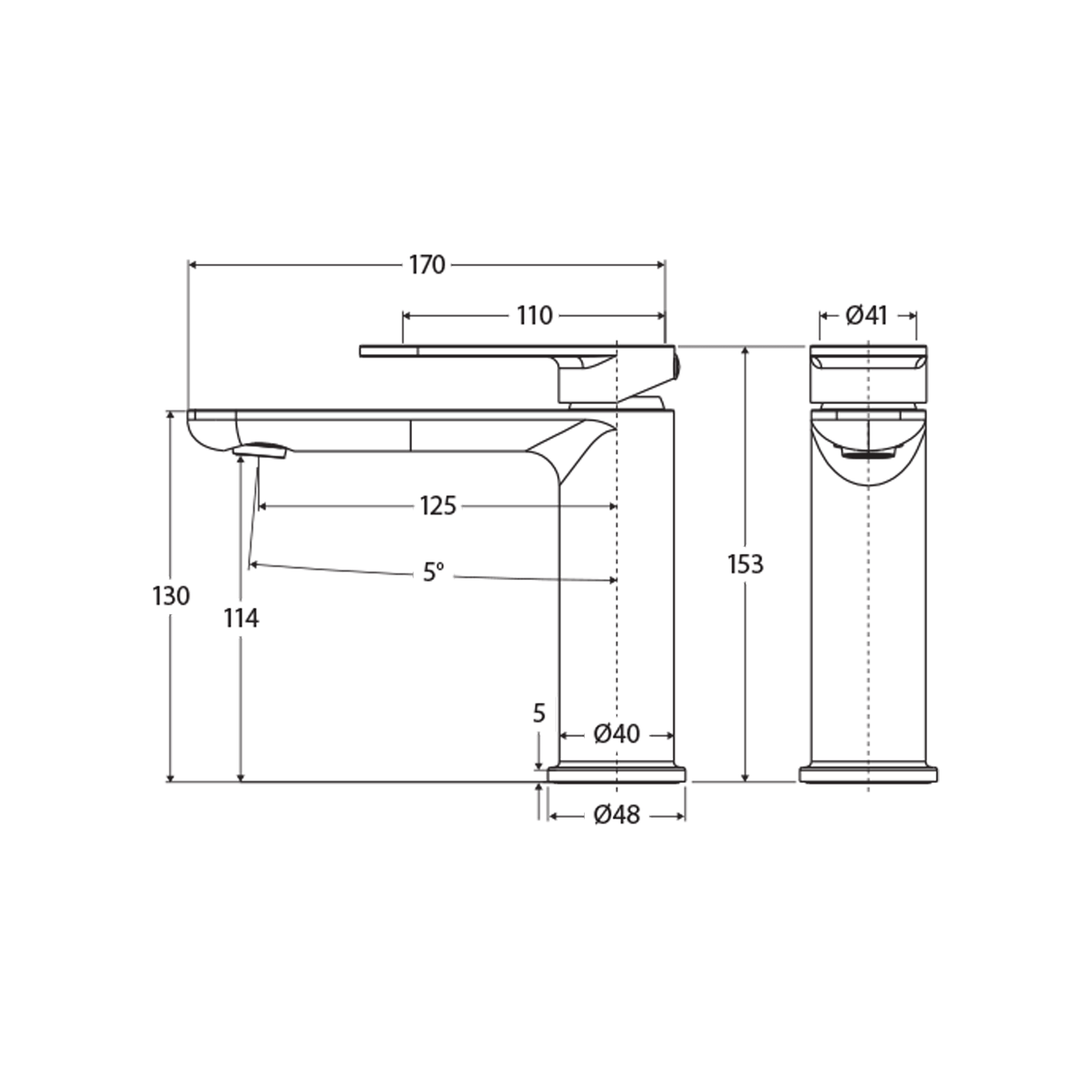Empire Slim Cold Start Short Basin Mixer