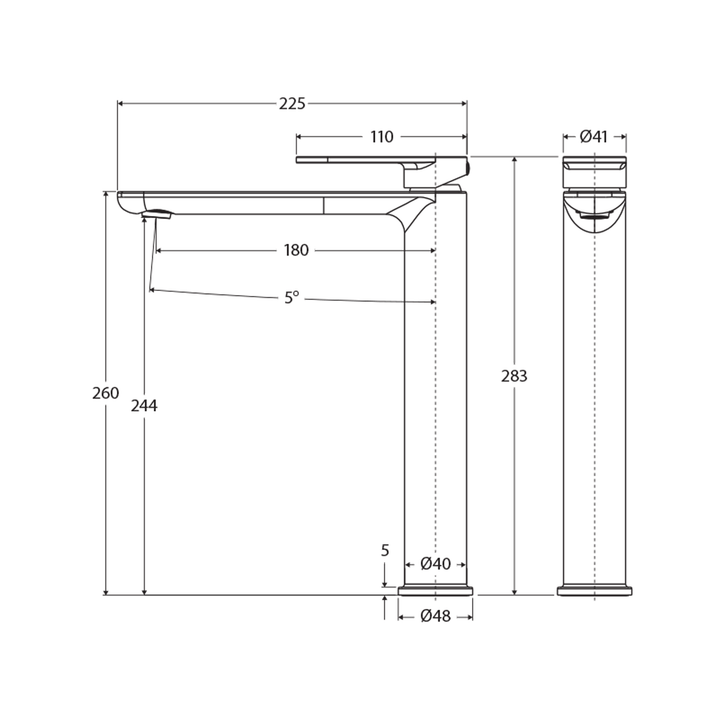 Empire Slim Cold Start Tall Basin Mixer