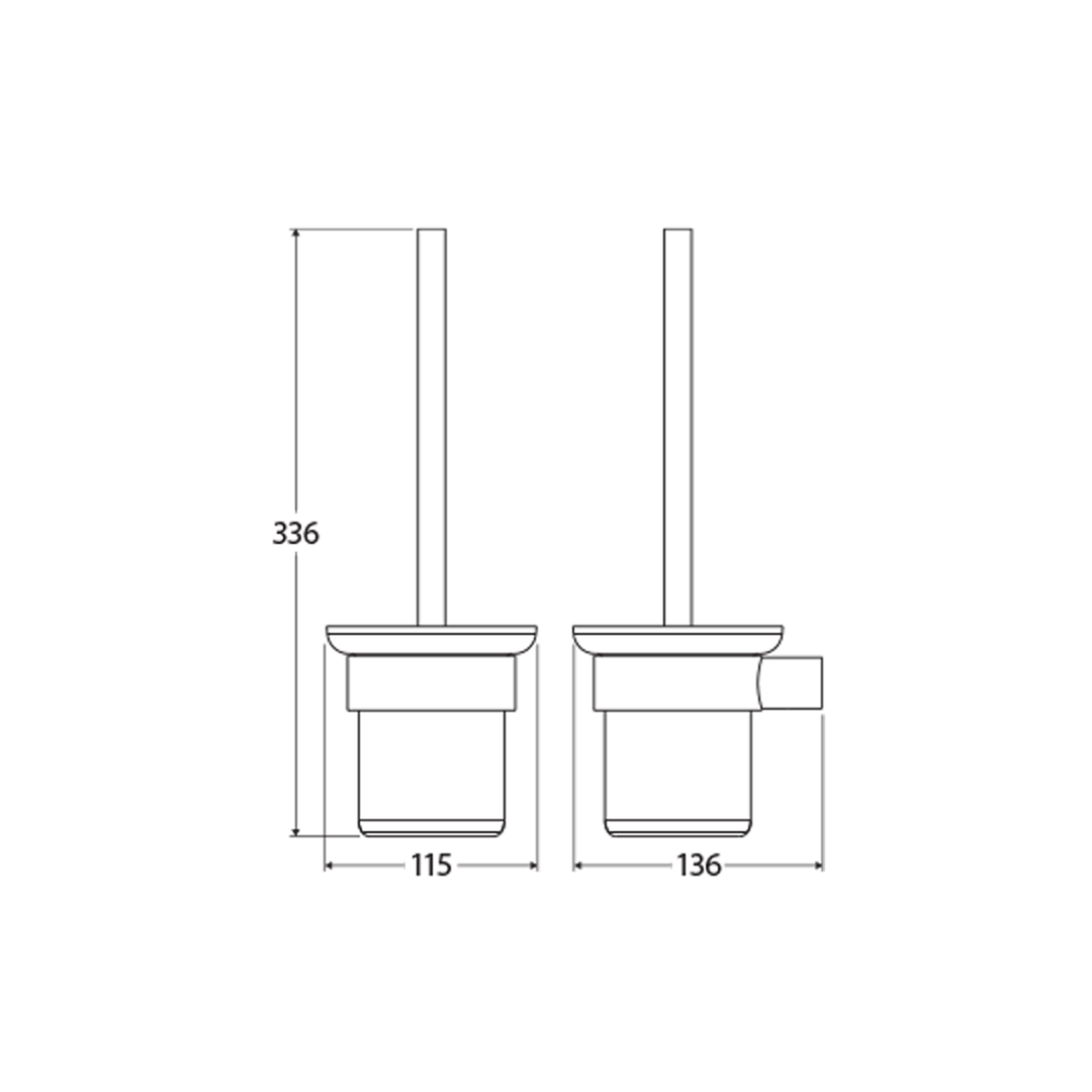 Empire Slim Toilet Brush Holder Kit