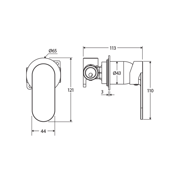 Empire Slim Wall Mixer