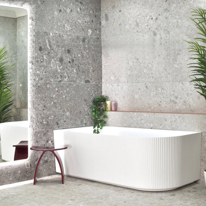 Capri Fluted Groove Corner Bathtub
