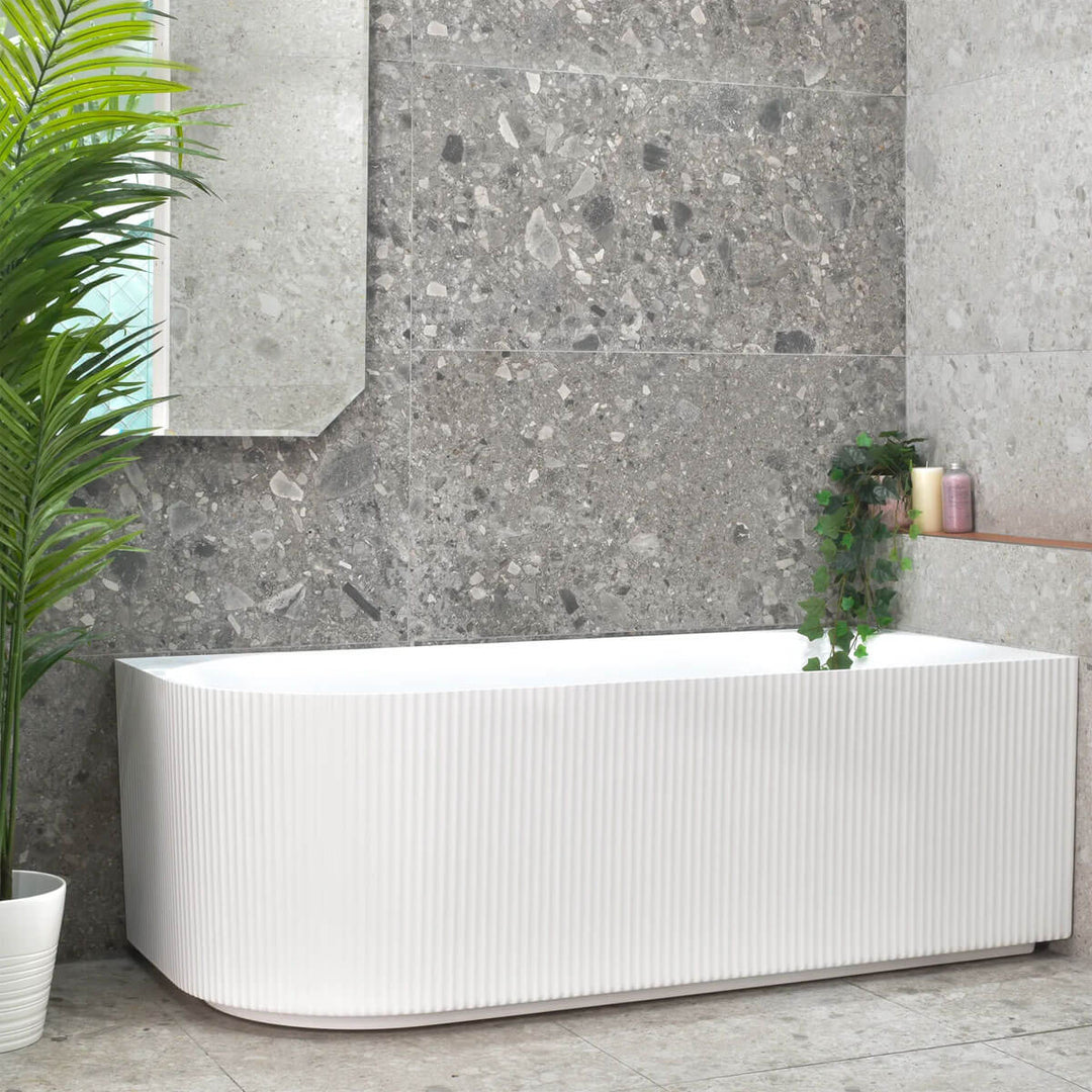 Capri Fluted Groove Corner Bathtub