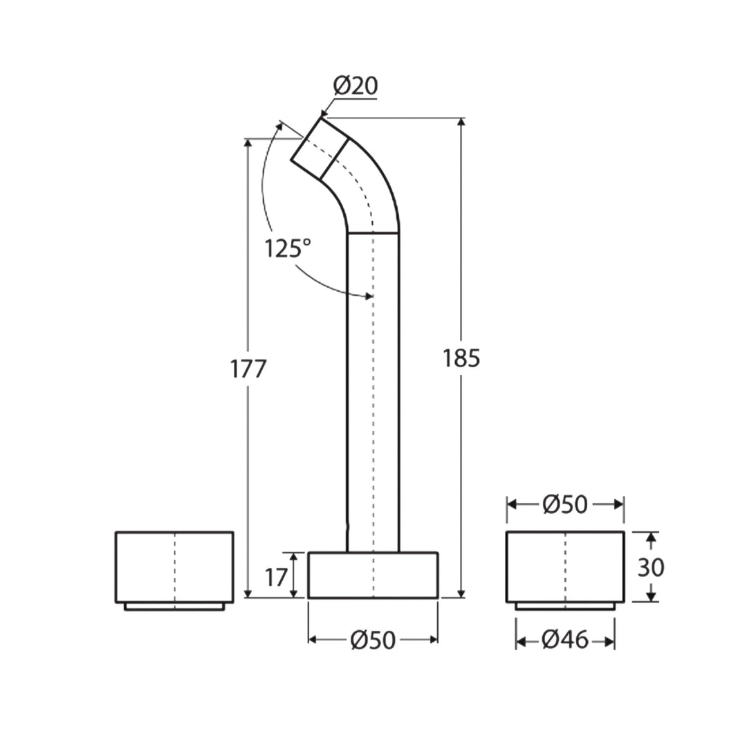 Kaya Wall Spout Assembly Tap Set