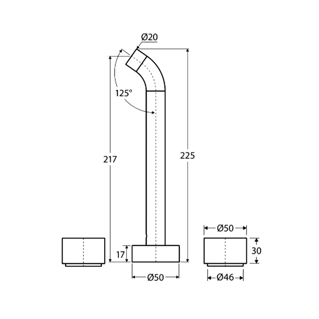Kaya Wall Spout Assembly Tap Set