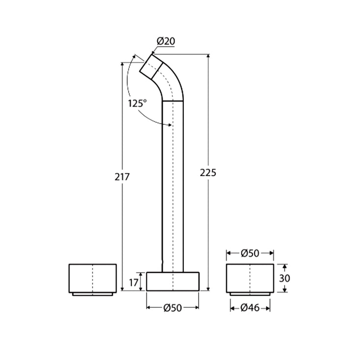 Kaya Wall Spout Assembly Tap Set