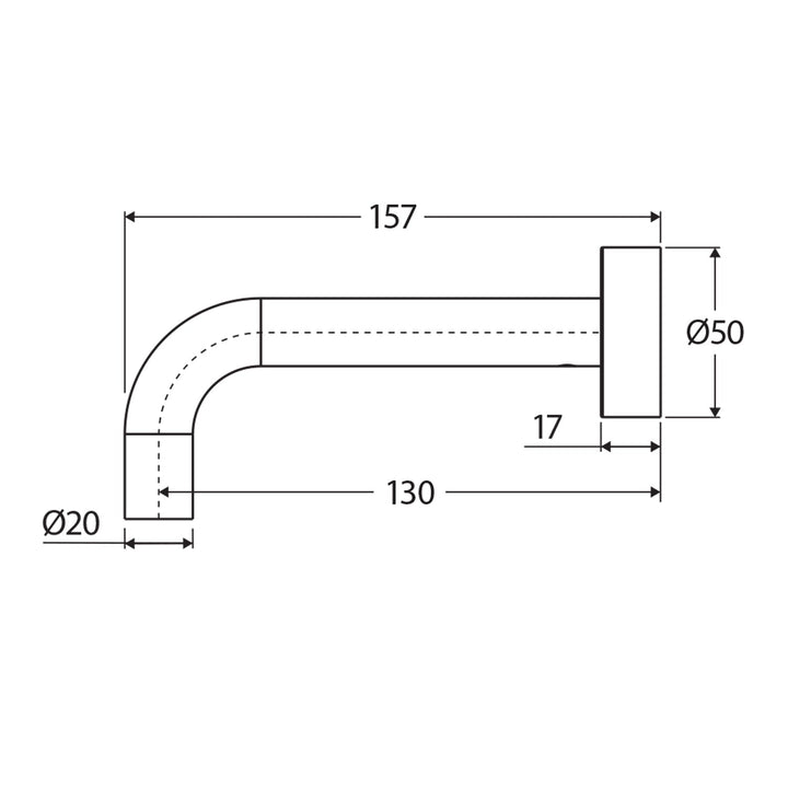 Kaya Brass Curved Outlet Spout