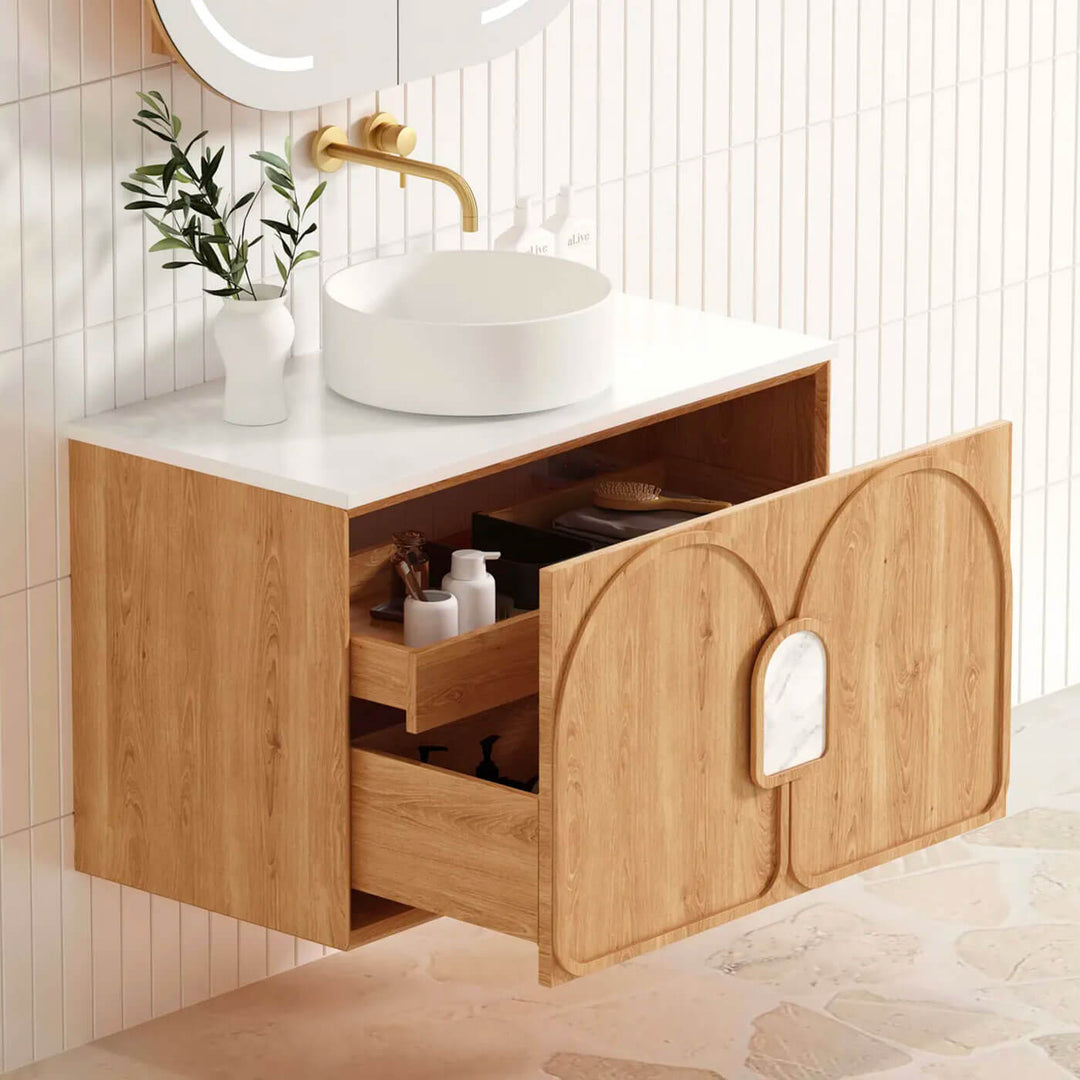 Laguna Natural Oak Wall Hung Vanity