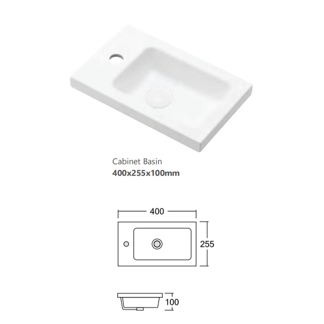 Mini Fluted Compact Vanity 400mm
