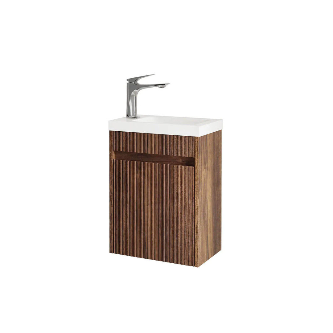 Mini Fluted Compact Vanity 400mm