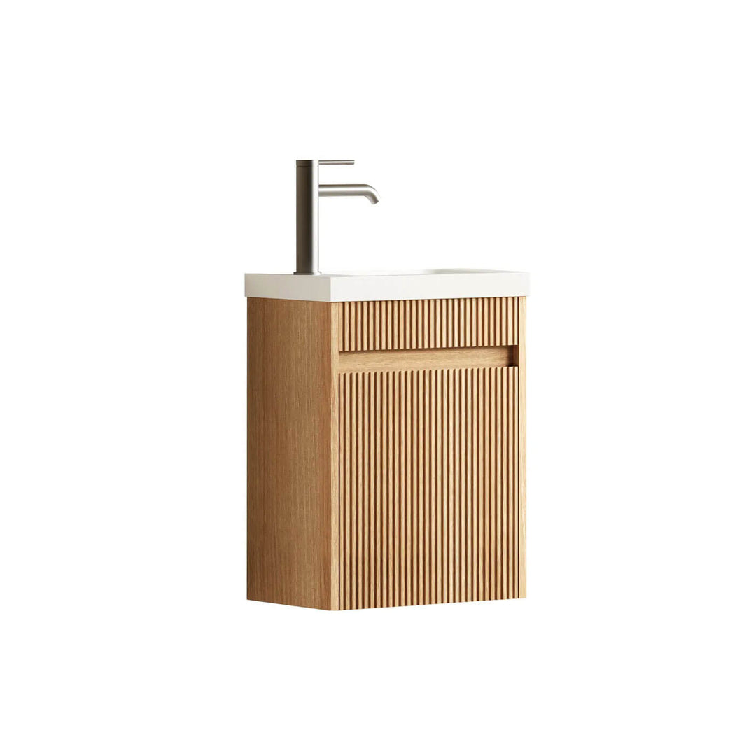 Mini Fluted Compact Vanity 400mm