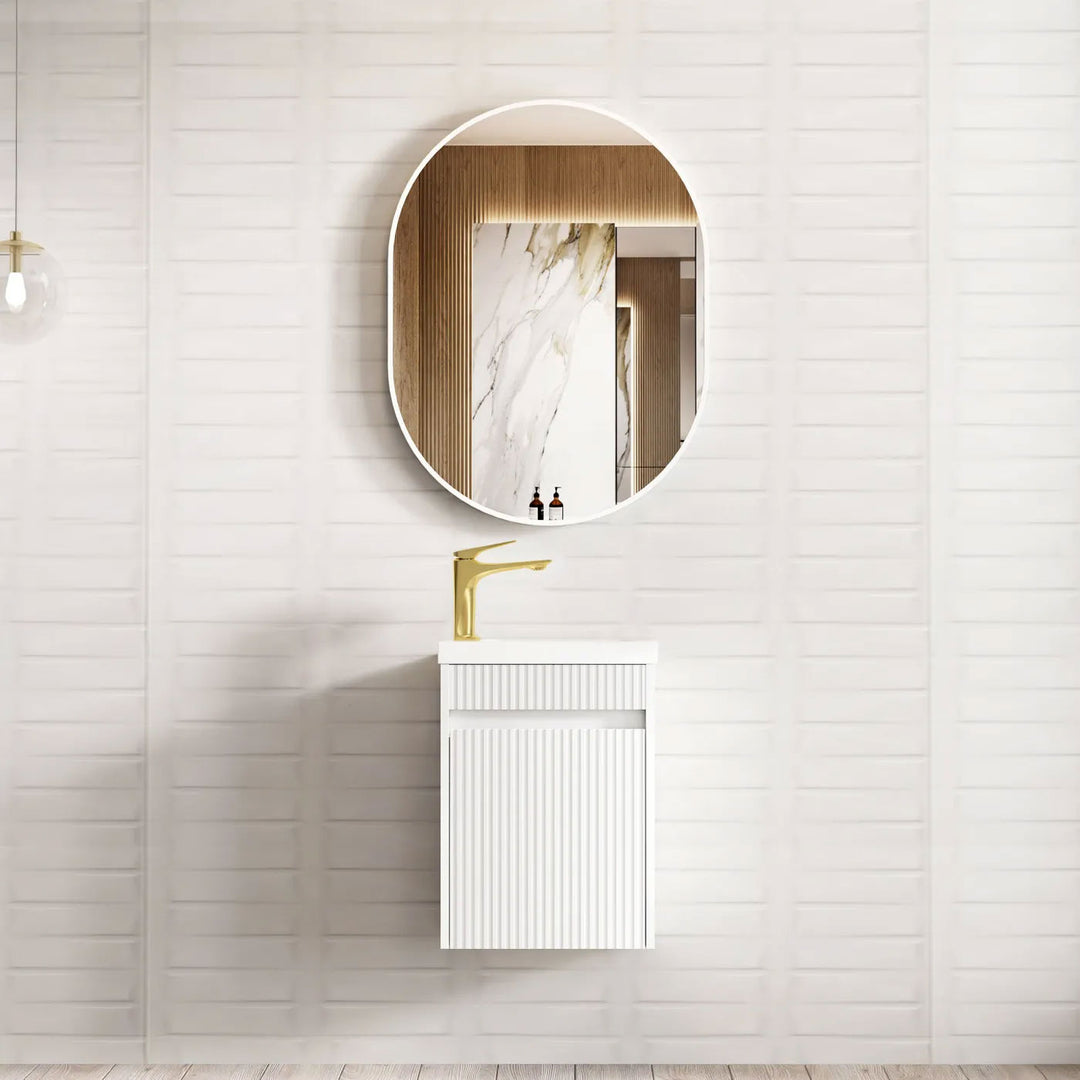 Mini Fluted Compact Vanity 400mm
