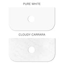 Bondi Fluted Matte White Curved Wall Hung Vanity (600-1800mm)