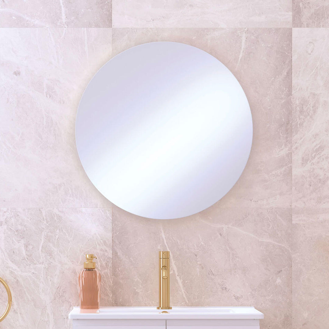 Circle Pencil Edge Round Frameless Mirror