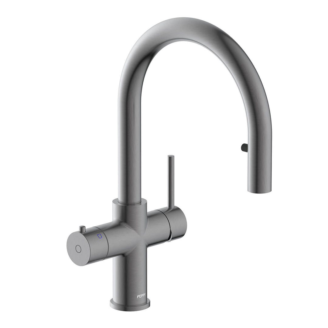 Peppy 4-In-1 Boiling & Ambient Pull Out Sink Mixer