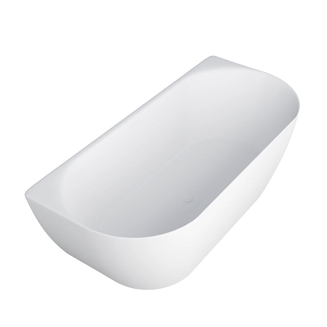Positano Back to Wall Curved Bathtub 1660mm