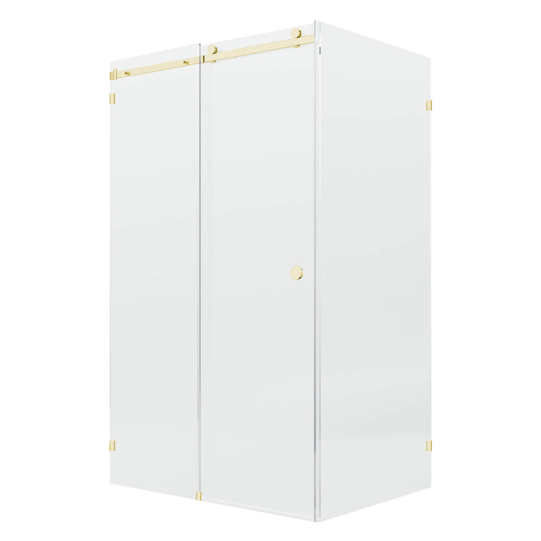 10mm Fully Frameless Sliding Shower Screen Front & 900mm Return