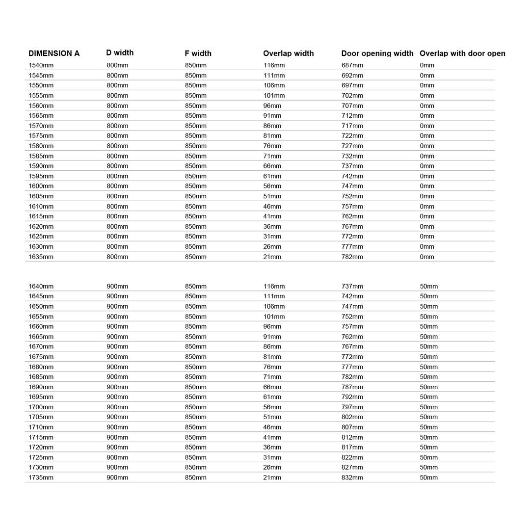 10mm Fully Frameless Sliding Shower Screen Front & 900mm Return