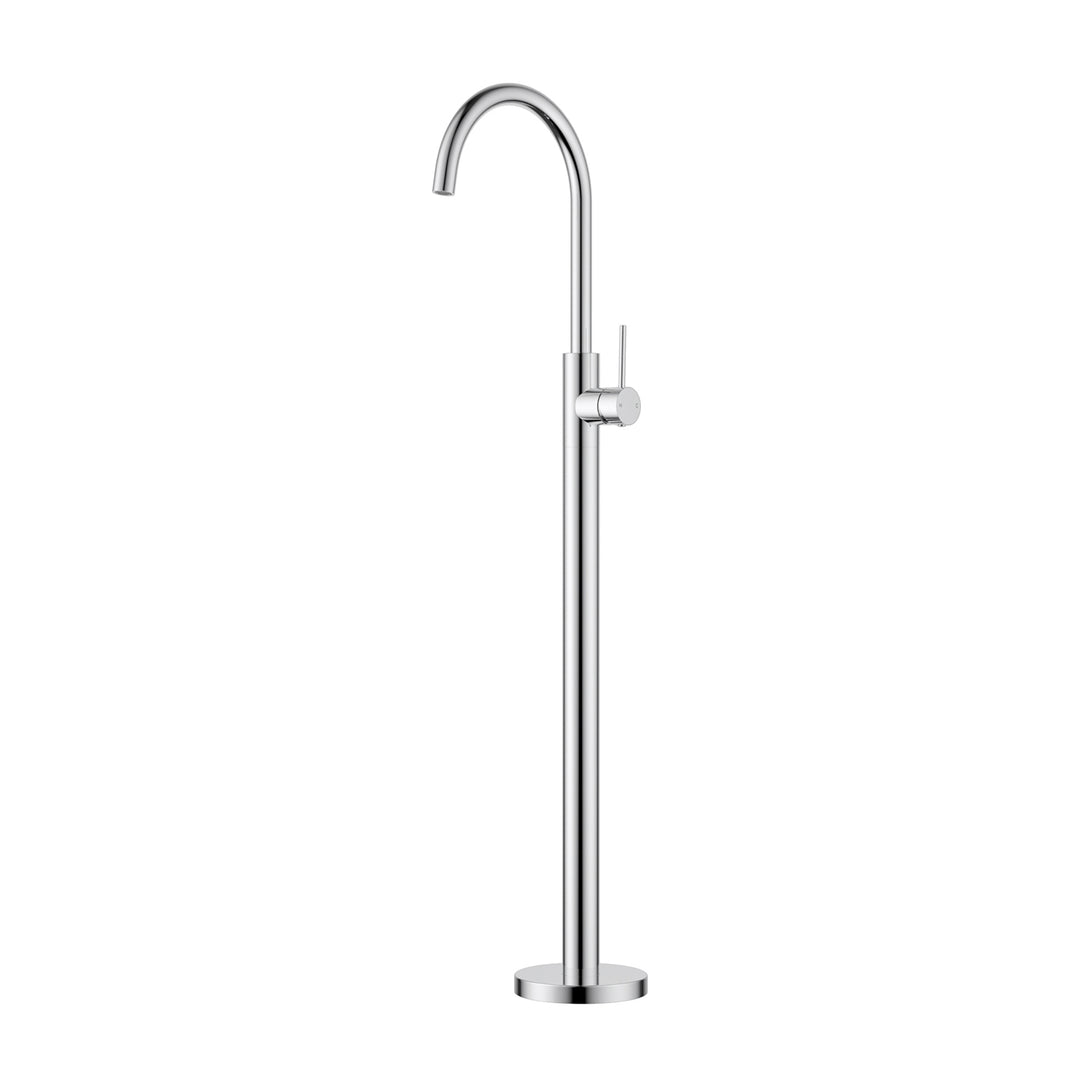 Slimline Stainless Steel Freestanding Bath Mixer