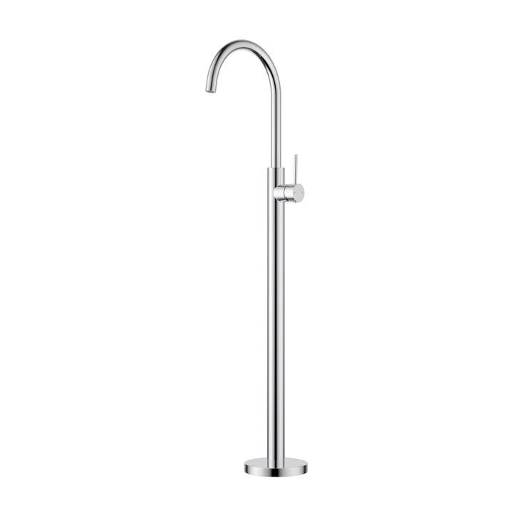 Slimline Stainless Steel Freestanding Bath Mixer