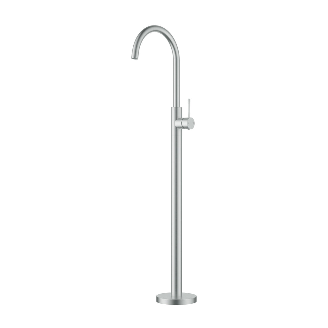 Slimline Stainless Steel Freestanding Bath Mixer