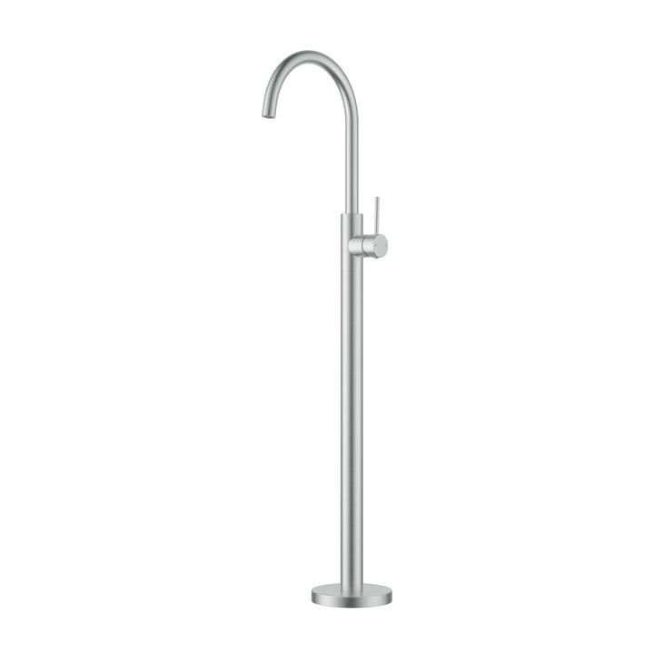 Slimline Stainless Steel Freestanding Bath Mixer