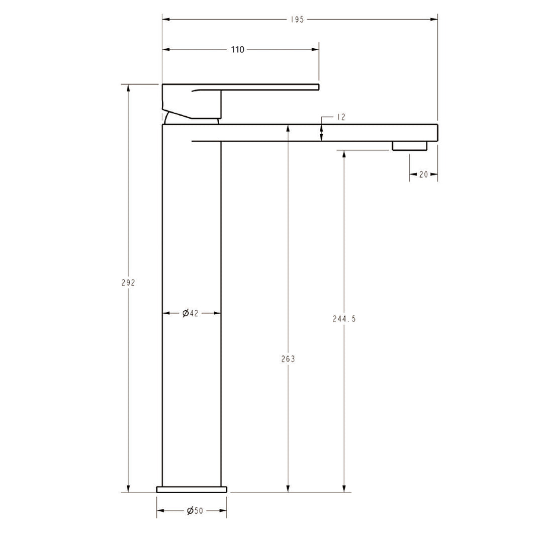 Sora Stainless Steel Tall Basin Mixer