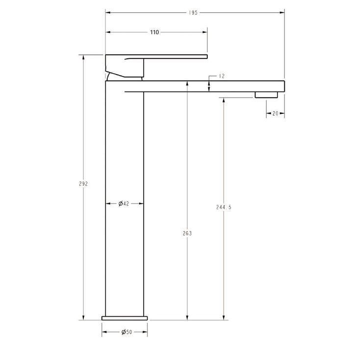 Sora Stainless Steel Tall Basin Mixer