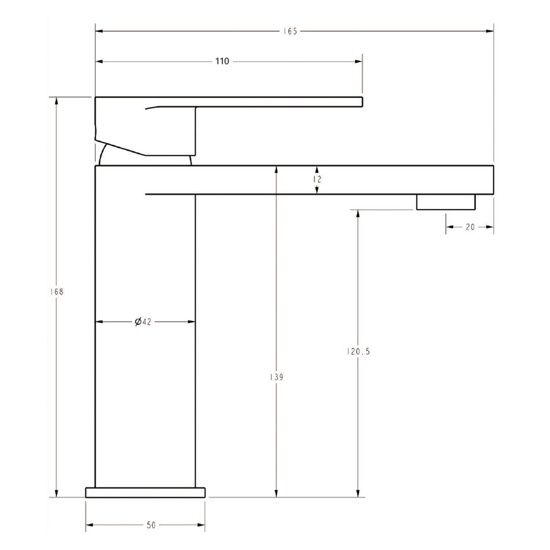 Sora Stainless Steel Basin Mixer