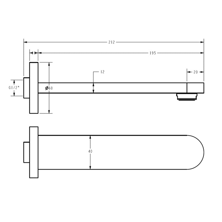 Sora Stainless Steel Wall Spout
