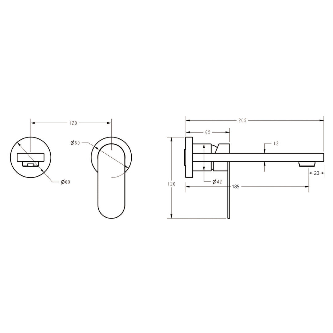 Sora Stainless Steel Wall Mixer Set