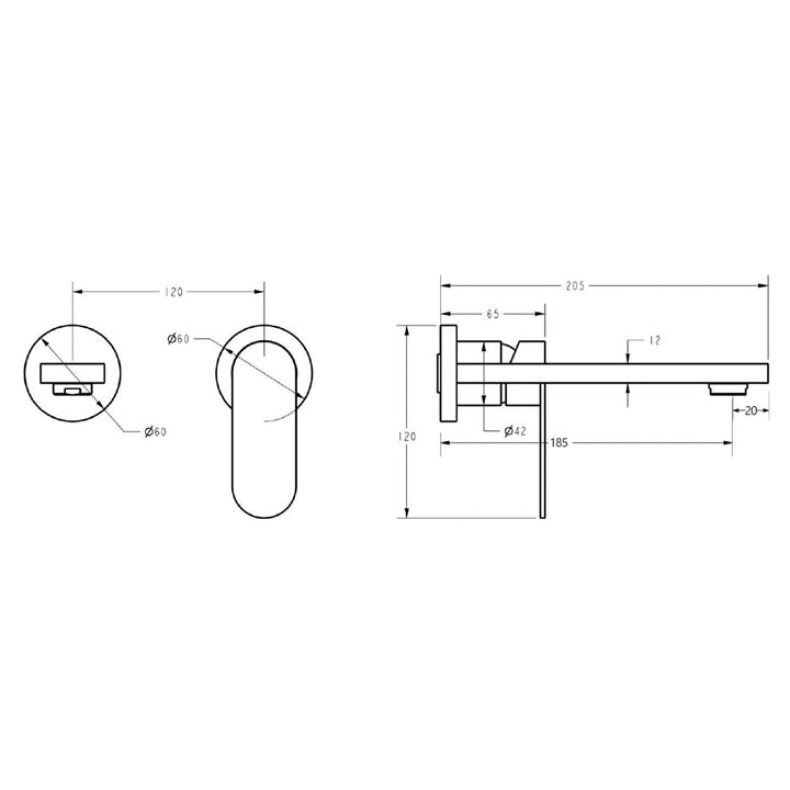 Sora Stainless Steel Wall Mixer Set