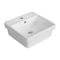 Geo Semi-Inset Square Basin with Tap Hole 415x415mm