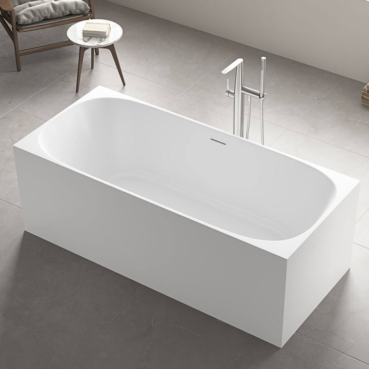 Studio Square Freestanding Overflow Bathtub